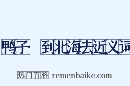 鸭子·到北海去近义词是什么意思的图片